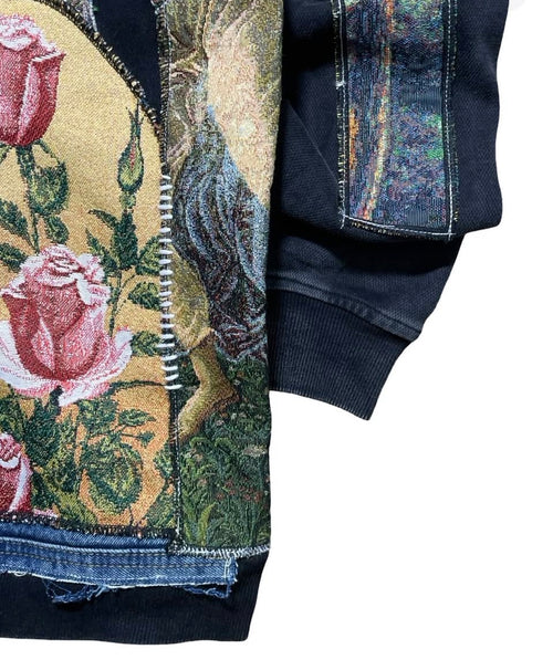 Black Stitch Patch Sweatshirt